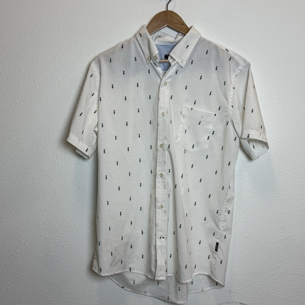 Men's 1901‎ Fairview Wash Trim Fit Button Up Shirt With Hula Girls Print  L